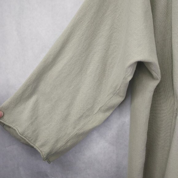 Marla Wynne Cardigan Women Large Sweater Tie Front Mint Green Cotton Lightweight - Picture 7 of 14